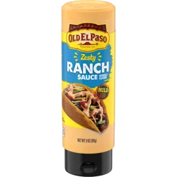 Old El Paso Taco Sauce, Zesty Ranch Sauce, Squeeze Bottle- 9 oz
