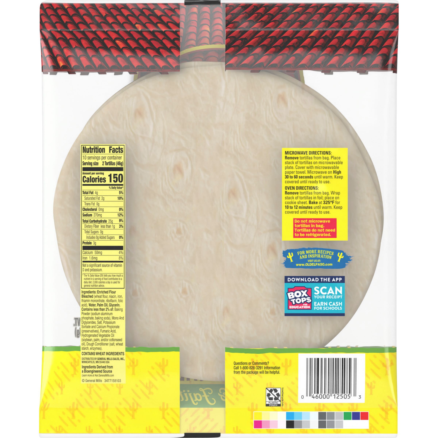 slide 2 of 2, Old El Paso Flour Tortillas, For Soft Tacos And Fajitas, Family Size, 16.4 oz