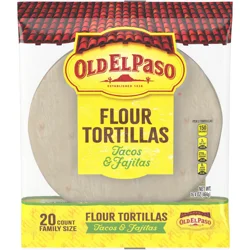 Old El Paso Flour Tortillas, For Soft Tacos And Fajitas, Family Size
