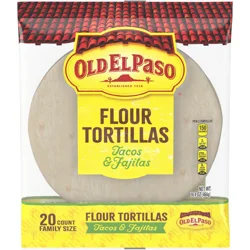 Old El Paso Flour Tortillas, For Soft Tacos And Fajitas, Family Size