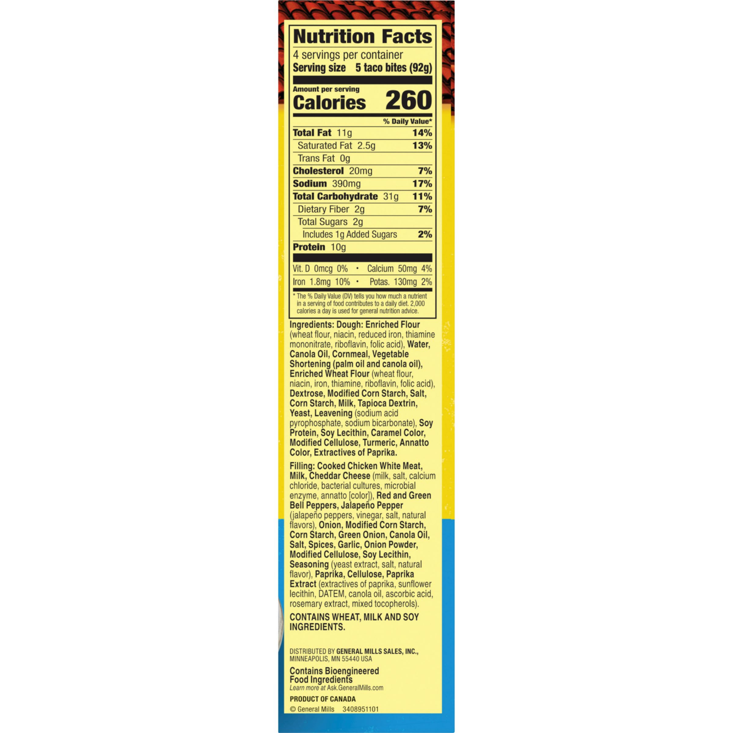 slide 5 of 8, Old El Paso Taco Bites, Chicken & Cheese, Frozen Snacks, 20 Count, 13 oz, 13 oz