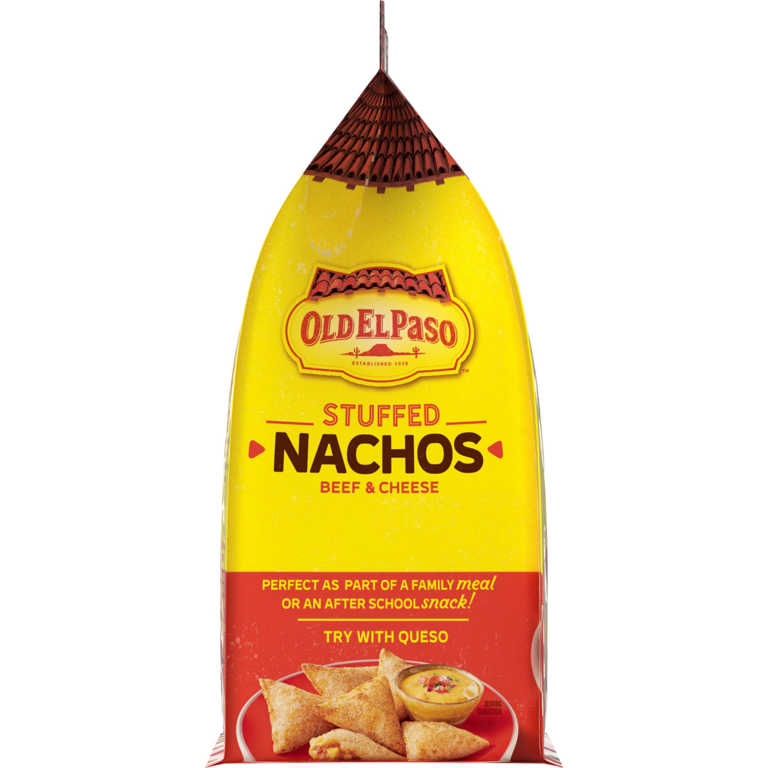 slide 4 of 8, Old El Paso Stuffed Nachos, Beef & Cheese, Frozen Snacks, 40 Count, 17 oz, 40 ct