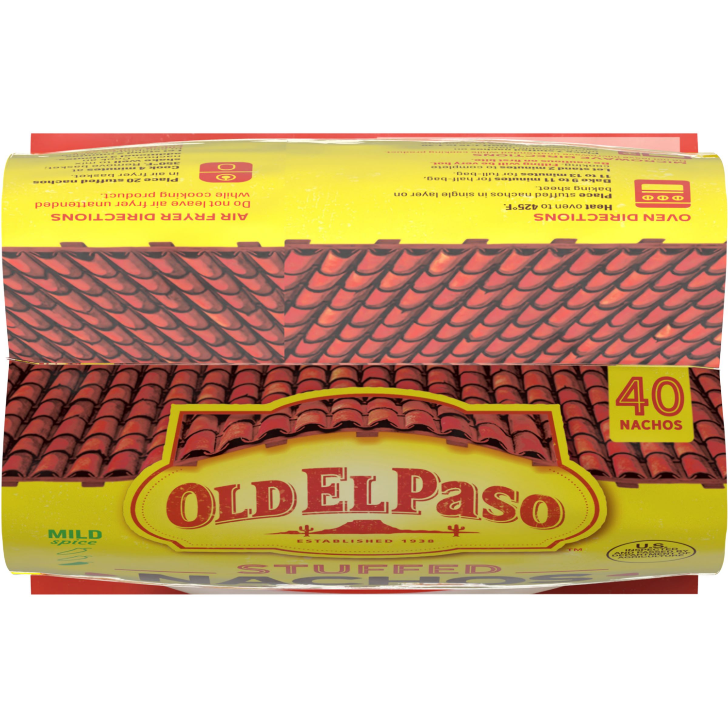 slide 8 of 8, Old El Paso Stuffed Nachos, Beef & Cheese, Frozen Snacks, 40 Count, 17 oz, 40 ct
