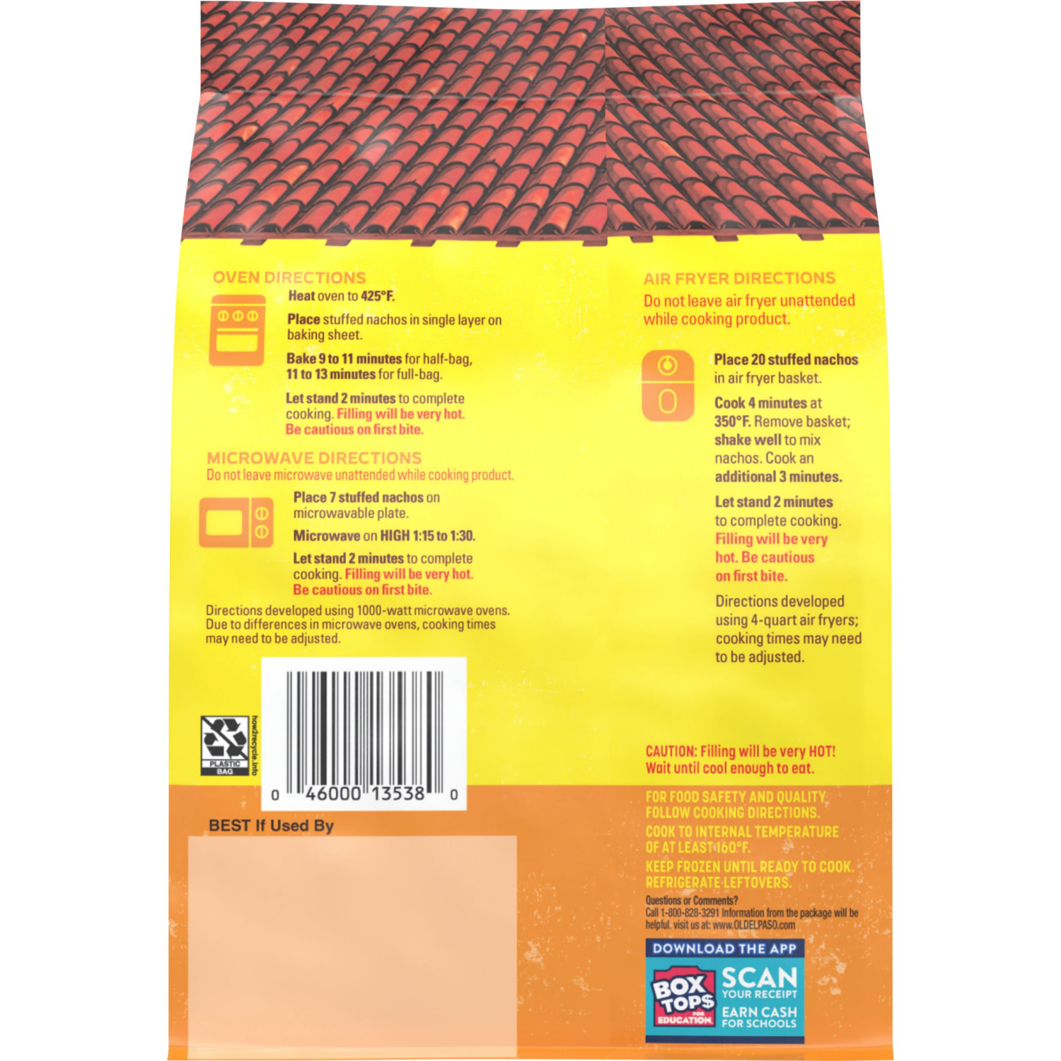 slide 2 of 8, Old El Paso Stuffed Nachos, Three Cheese, Frozen Snacks, 40 Count, 17 oz, 40 ct