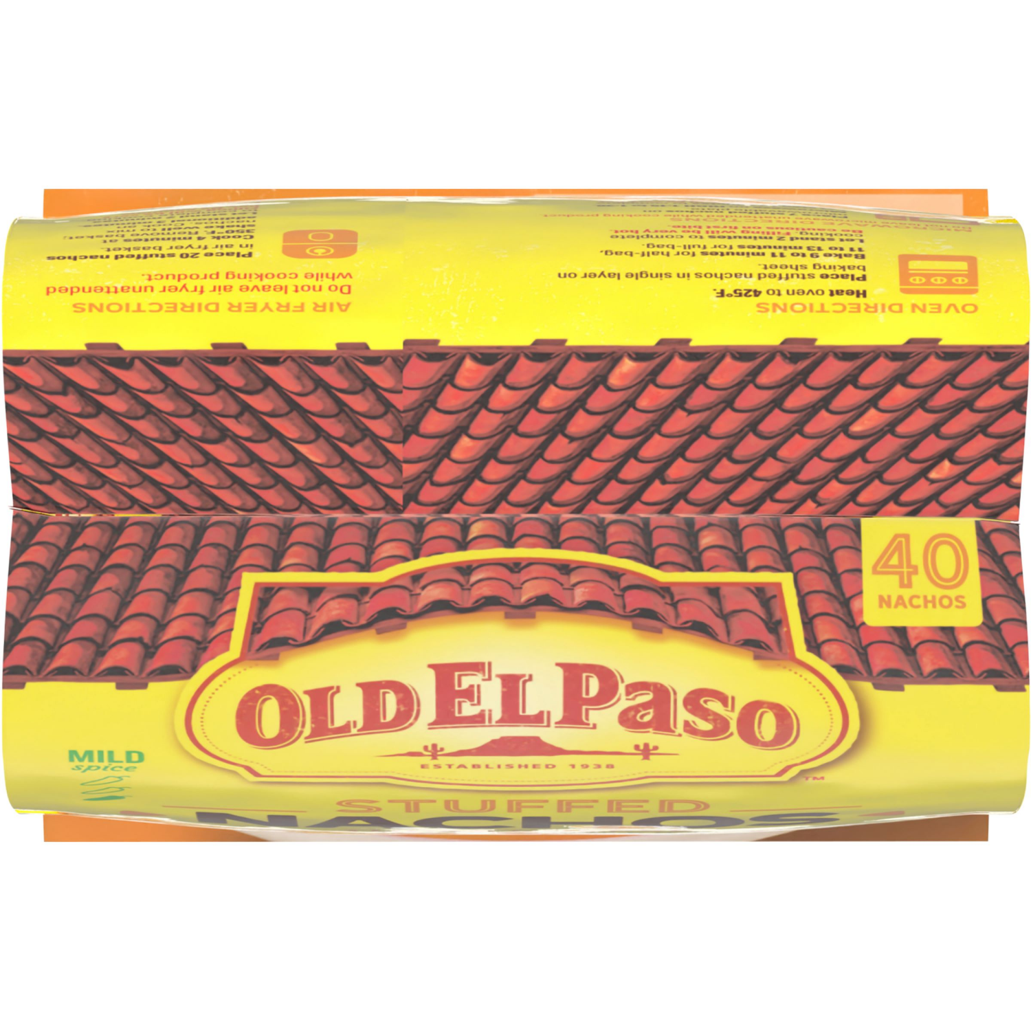 slide 8 of 8, Old El Paso Stuffed Nachos, Three Cheese, Frozen Snacks, 40 Count, 17 oz, 40 ct
