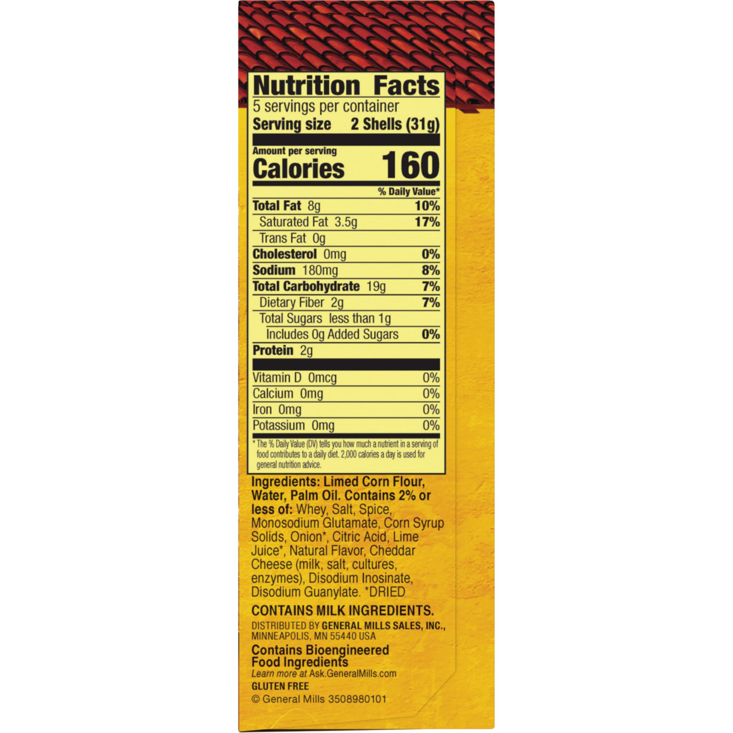 slide 3 of 3, Old El Paso Stand 'N Stuff Taco Shells, Mexican Style Street Corn Flavored, Gluten Free Crunchy Corn Taco Shells, 10 Count, 5.4 oz, 10 ct