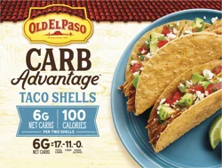 Old El Paso Carb Advantage Crunchy Taco Shells 10 Count 4.6 Ounces