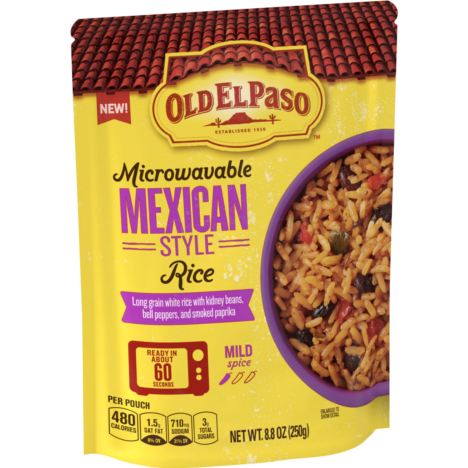 slide 6 of 8, Old El Paso Rice, Mexican Style Rice, Microwavable Pouch, 8.8 oz, 8.80 oz