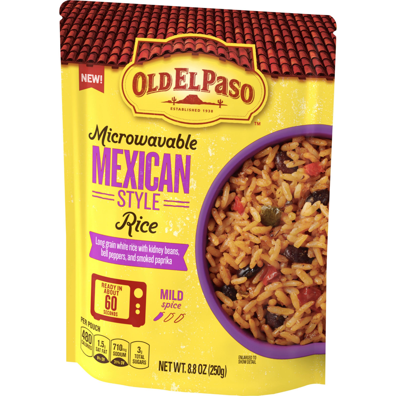 slide 7 of 8, Old El Paso Rice, Mexican Style Rice, Microwavable Pouch, 8.8 oz, 8.80 oz