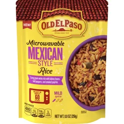 Old El Paso Rice, Mexican Style Rice, Microwavable Pouch, 8.8 oz