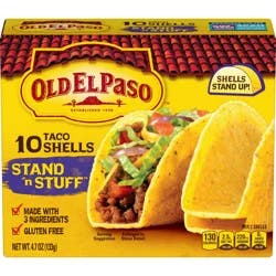 Old El Paso Stand 'N Stuff Taco Shells, Gluten Free, 10-count
