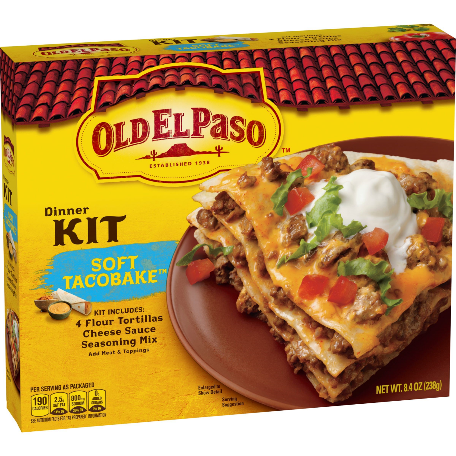 slide 4 of 5, Old El Paso Soft TacoBake Dinner Kit, 8.4 oz., 1 ct