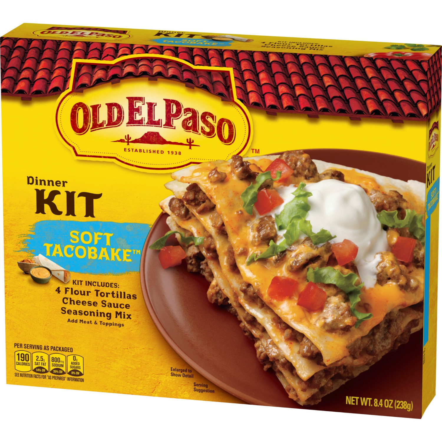 slide 5 of 5, Old El Paso Soft TacoBake Dinner Kit, 8.4 oz., 1 ct