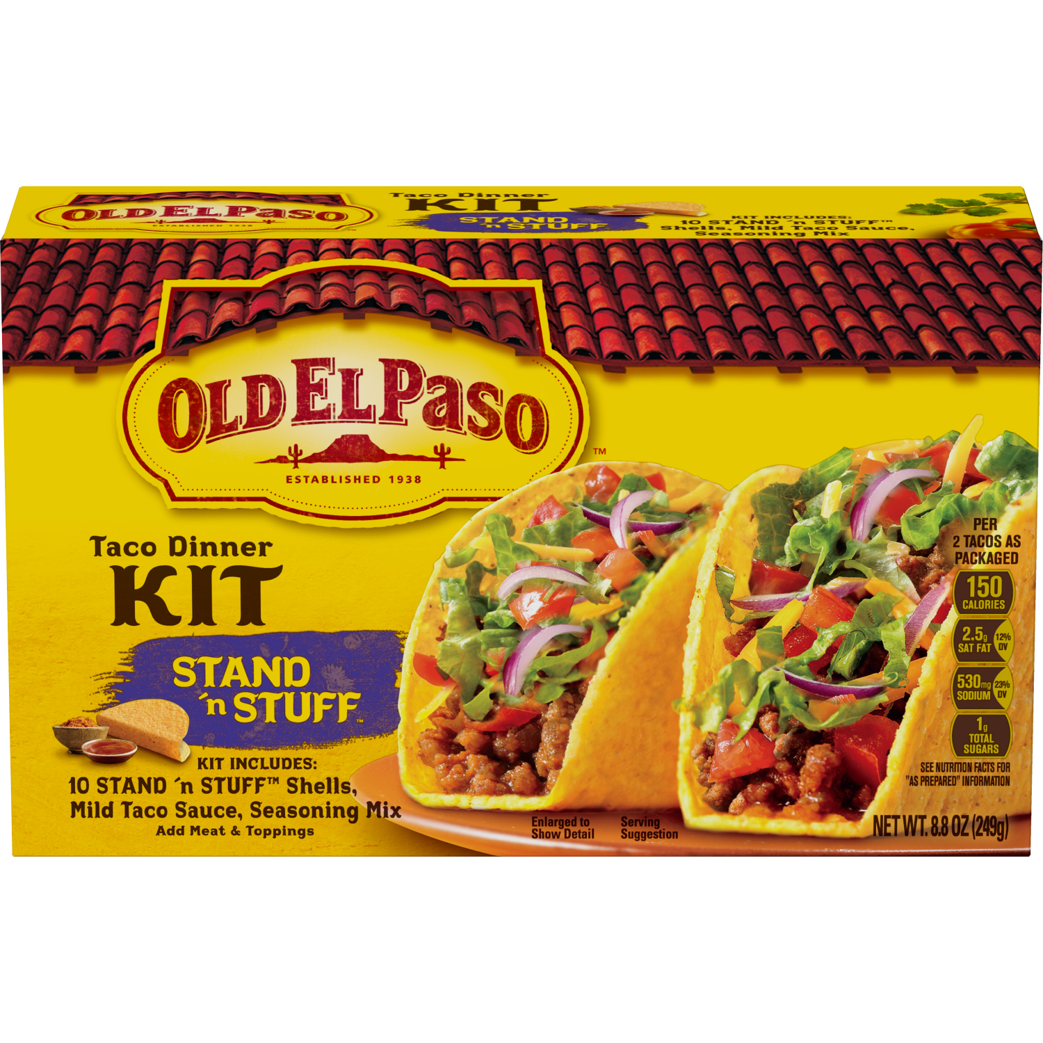 slide 1 of 4, Old El Paso Stand 'N Stuff Taco Dinner Kit- 8.8 oz, 8.8 oz