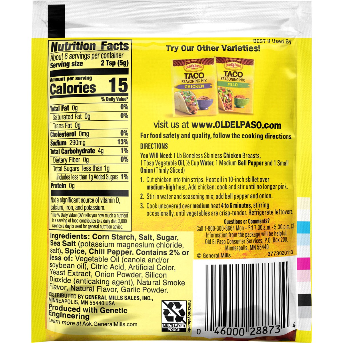 slide 2 of 2, Old El Paso Fajita Taco Seasoning, 1 oz., 1 oz