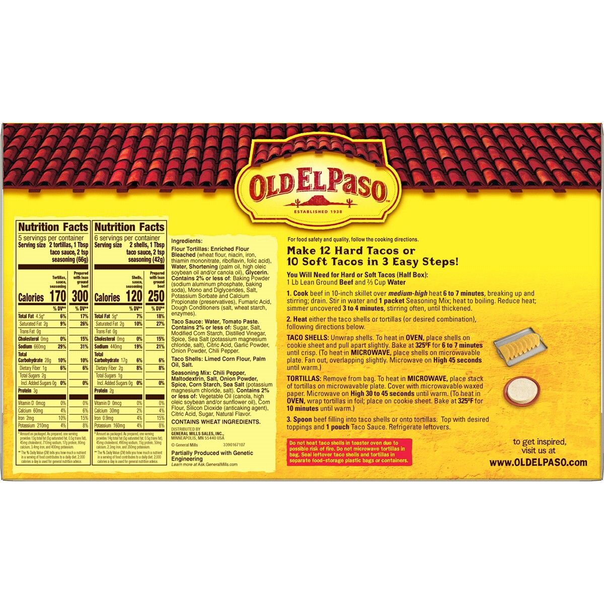 slide 2 of 2, Old El Paso Hard & Soft Taco Dinner Kit, Family Size, 2 Kits, 21.2 oz., 2 ct