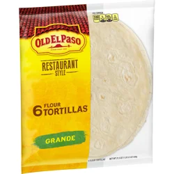 Old El Paso Restaurant Style Grande Flour Tortillas, 6-count