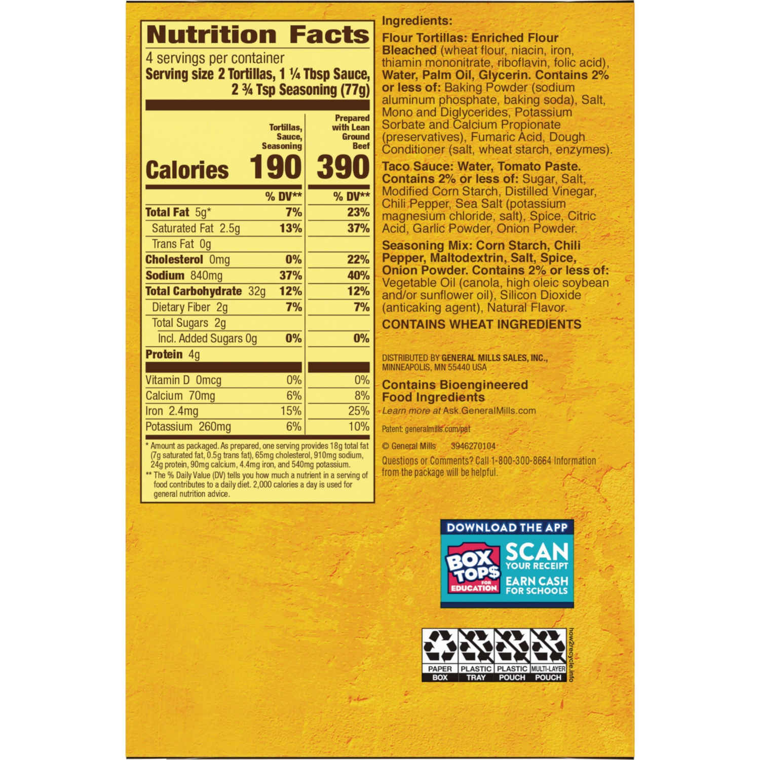 slide 2 of 2, Old El Paso Soft Tortilla Bowl Taco Dinner Kit With Mild Taco Sauce & Seasoning Mix, 10.9 oz., 1 ct