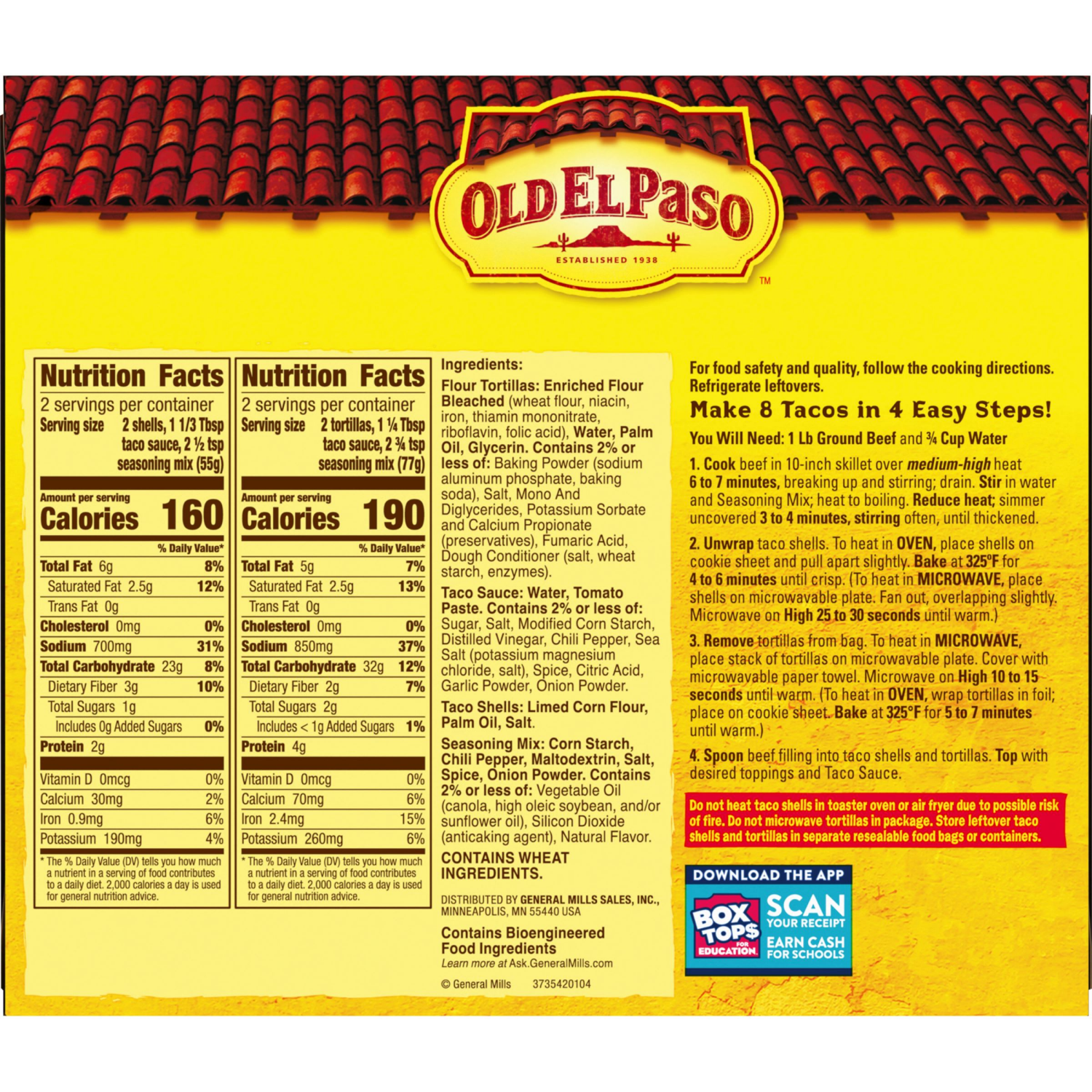 slide 2 of 4, Old El Paso Stand 'N Stuff Shells and Tortilla Bowls, Hard & Soft Taco Dinner Kit, 9.4 oz., 9.4 oz