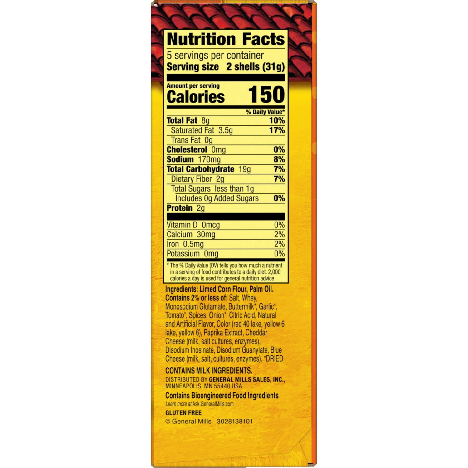 slide 3 of 5, Old El Paso Stand 'N Stuff Bold Nacho Cheese Flavored Taco Shells, Gluten Free, 10 Ct, 5.4 oz, 10 ct