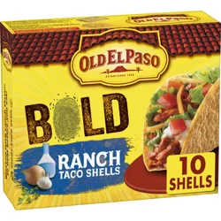 Old El Paso Stand 'N Stuff Taco Shells, Zesty Ranch, Gluten Free Crunchy Corn Taco Shells, 10 Ct, 5.4 oz