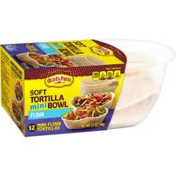 Old El Paso Soft Flour Tortilla Mini Bowls, 12-count