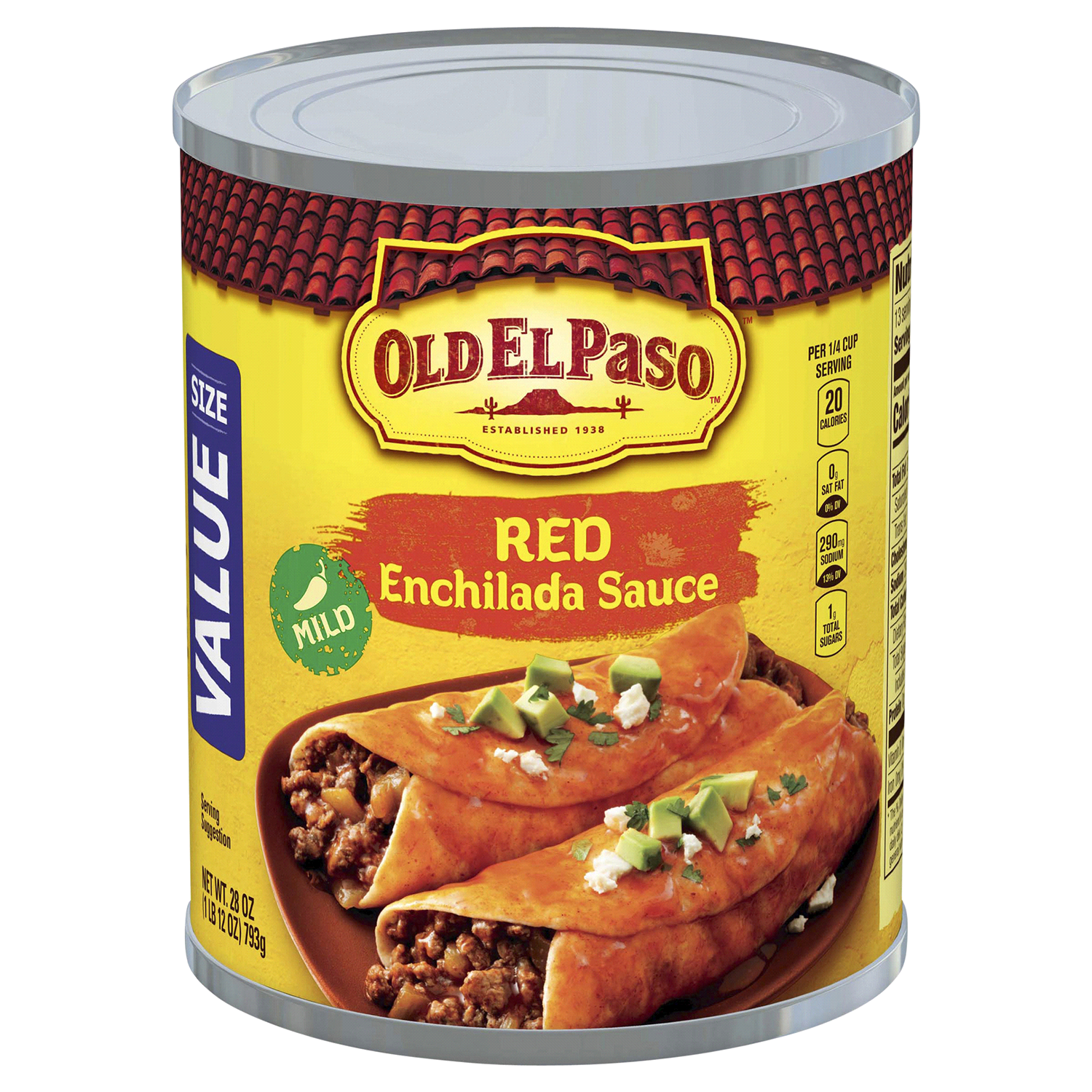 slide 1 of 2, Old El Paso Mild Red Enchilada Sauce, Value Size, 1 ct., 28 oz., 28 oz