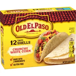 Old El Paso Crunchy White Corn Taco Shells, Gluten Free, 12 ct., 4.6 oz.