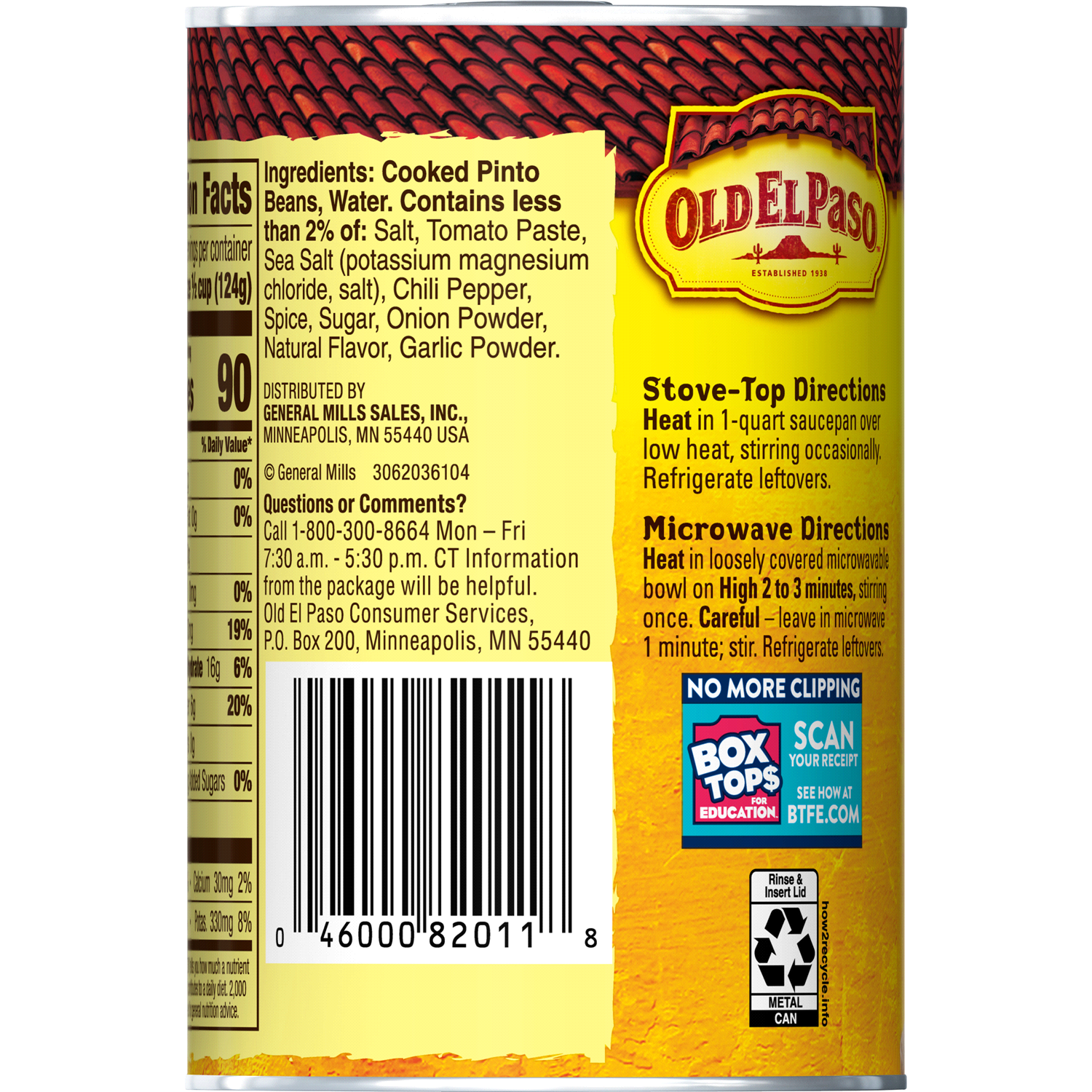 slide 2 of 2, Old El Paso Fat Free Refried Beans, 16 oz., 16 oz
