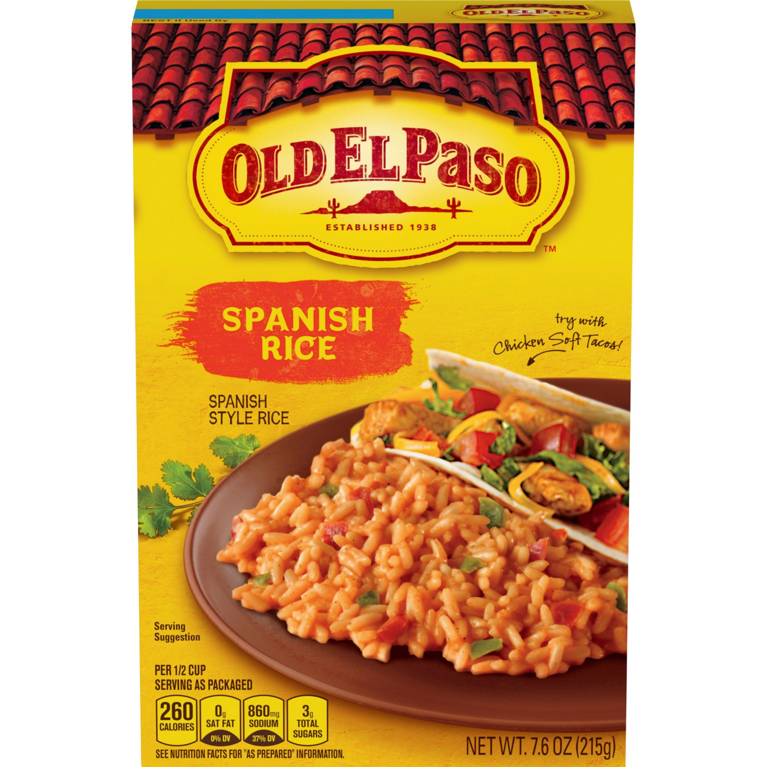 slide 1 of 5, Old El Paso Spanish Style Rice Mix, Side Dish, 7.6 oz, 7.6 oz