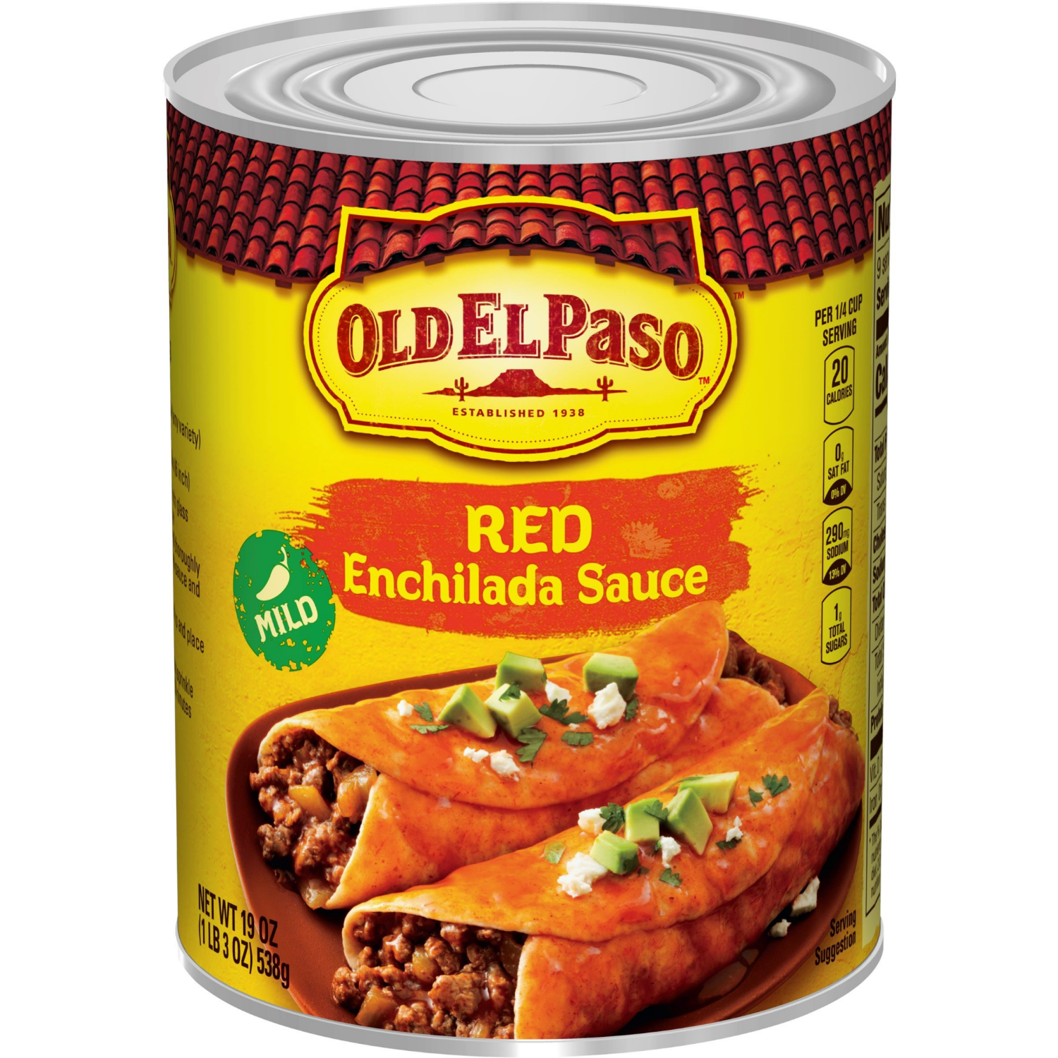slide 1 of 3, Old El Paso Mild Red Enchilada Sauce, Meal Prep, 19 oz, 19 oz