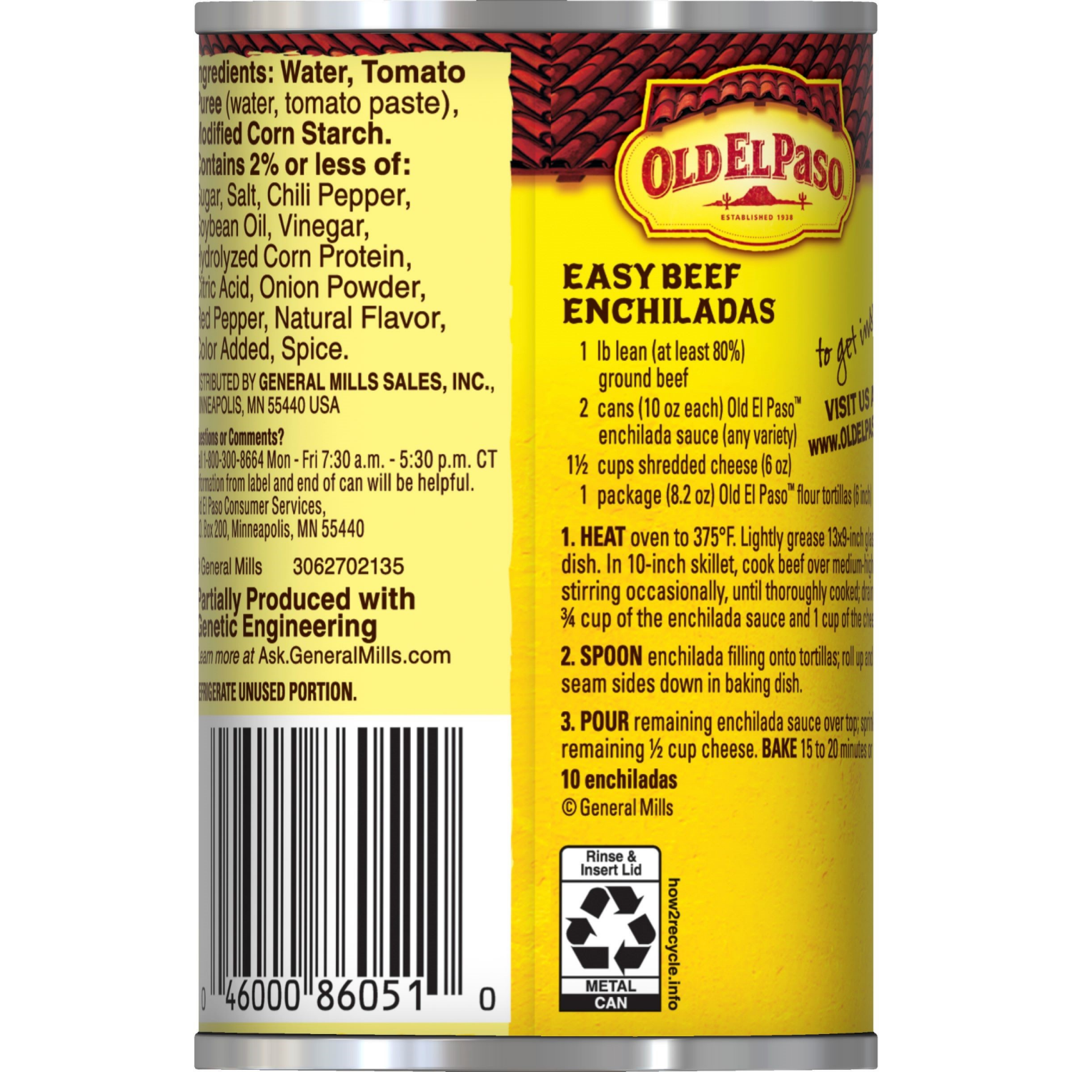 slide 2 of 3, Old El Paso Hot Red Enchilada Sauce, 10 oz., 10 oz
