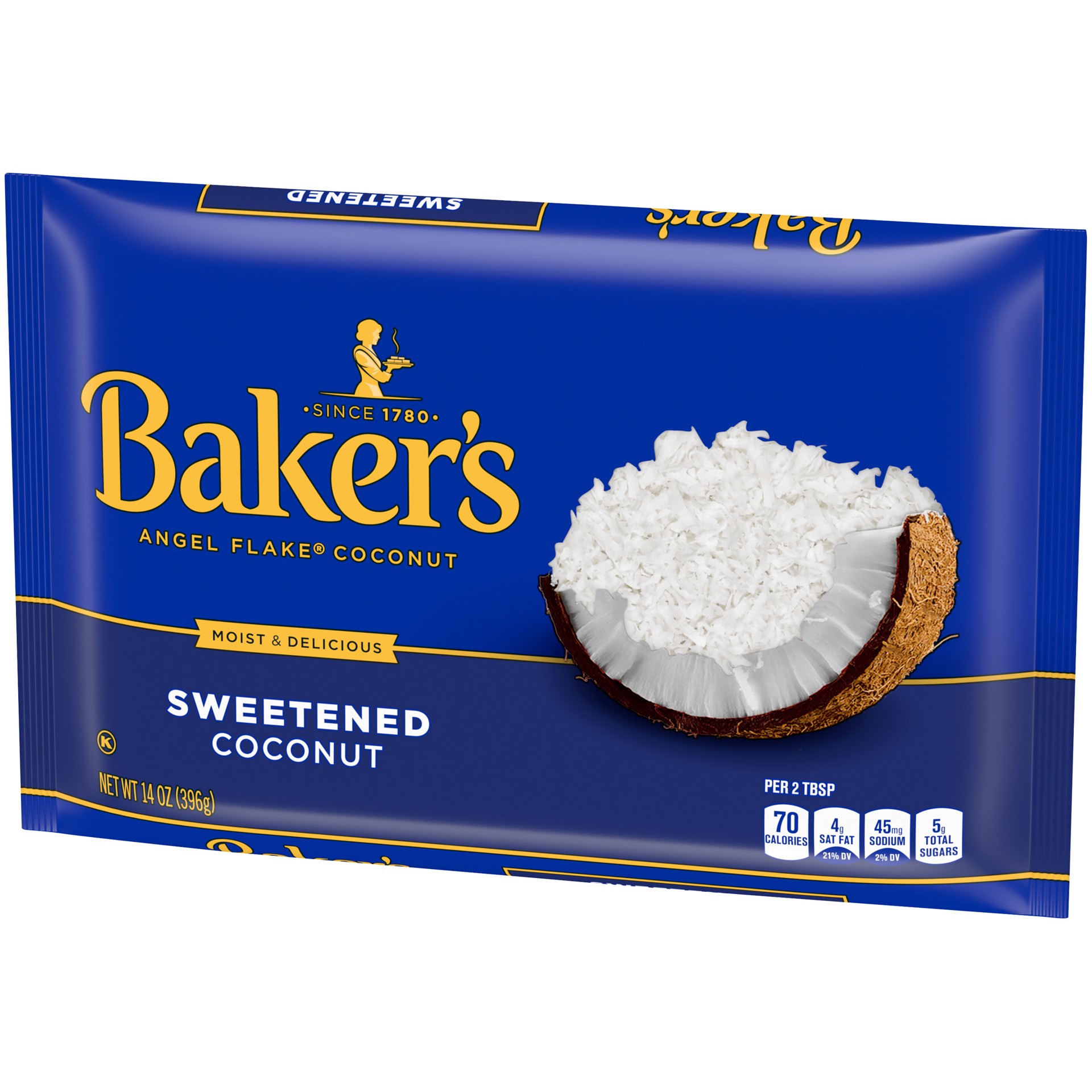 slide 4 of 5, Baker's Sweetened Angel Flake Coconut, 14 oz Bag, 14 oz
