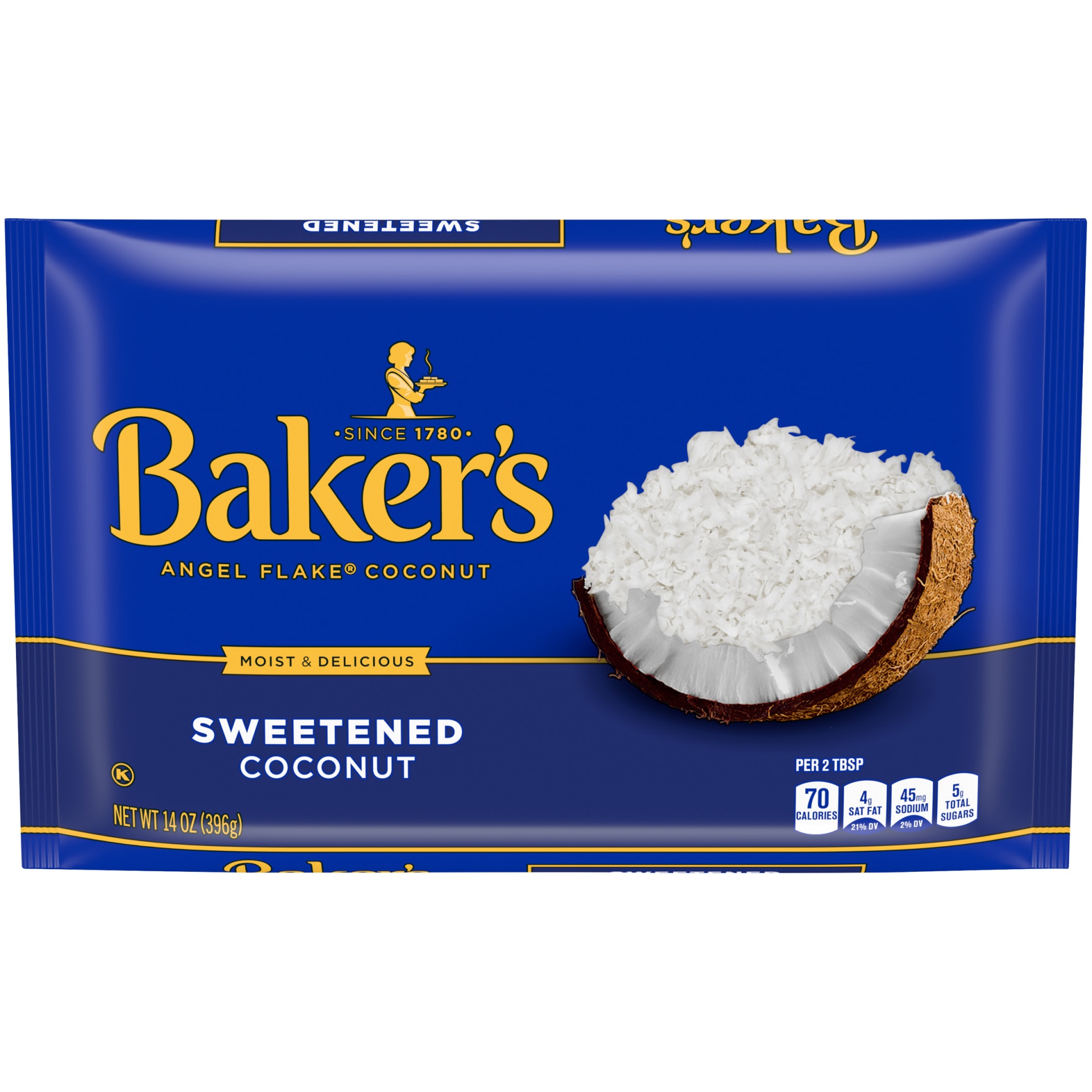 slide 1 of 2, Baker’s Sweetened Angel Flake Coconut, 14 oz