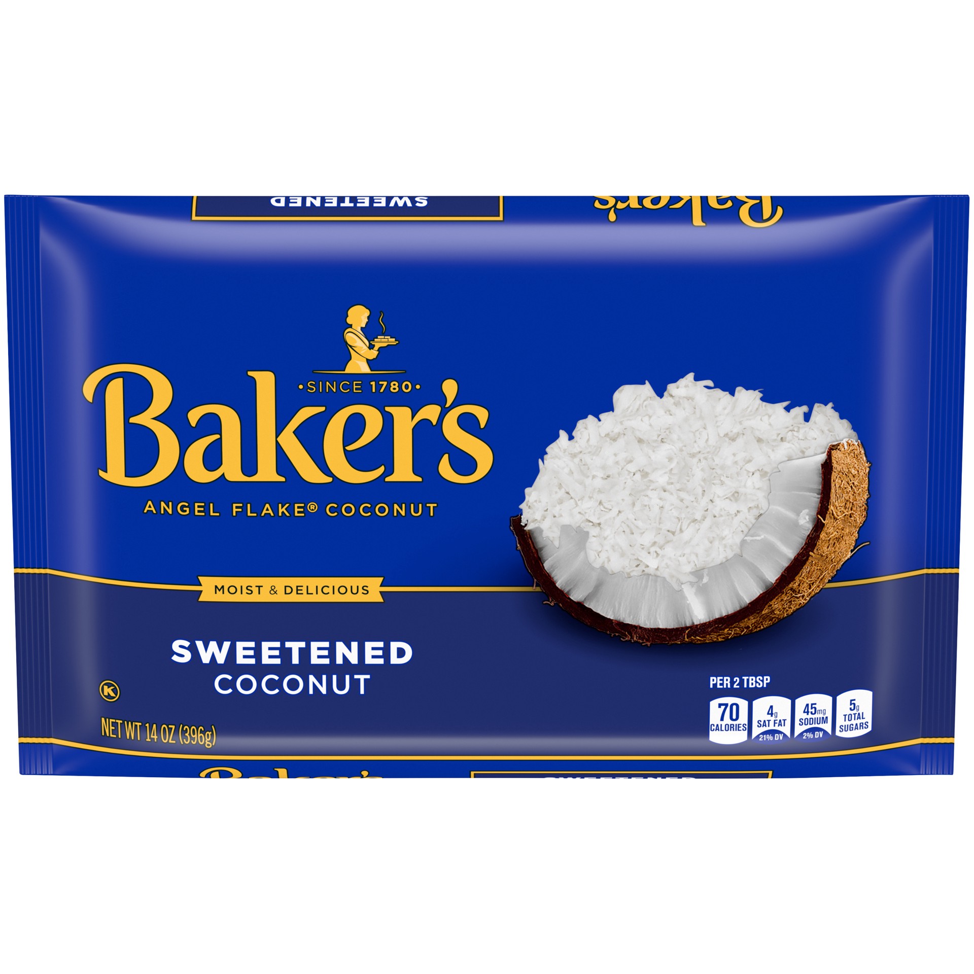 slide 1 of 5, Baker's Baker''s Sweetened Angel Flake Coconut, 14 oz Bag, 14 oz