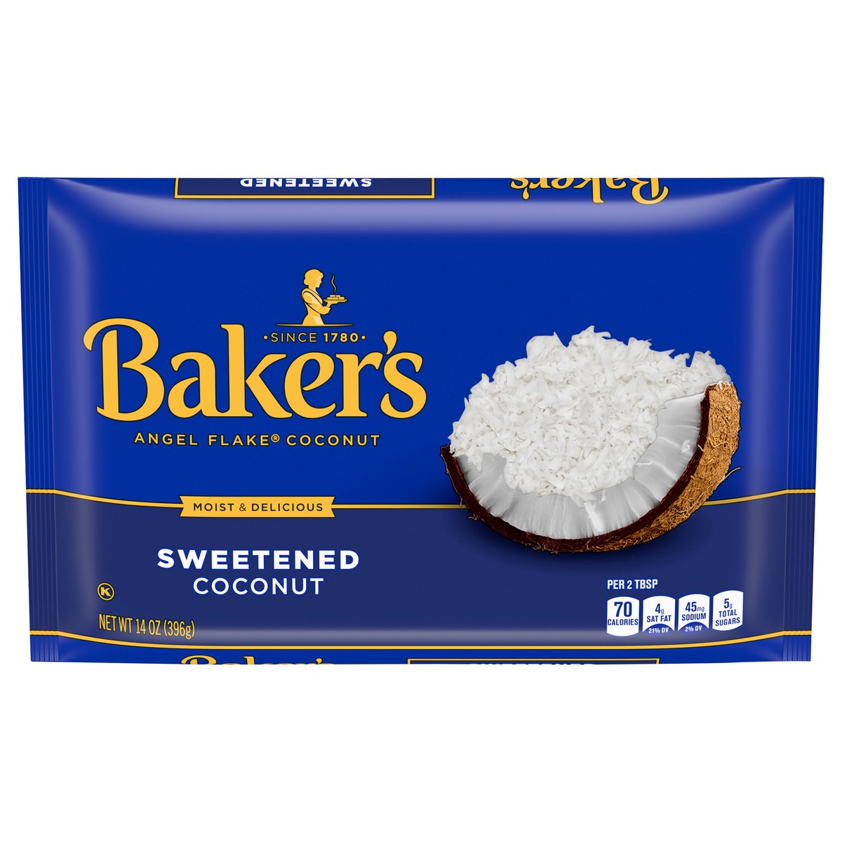 slide 1 of 5, Baker's Baker’s Sweetened Angel Flake Coconut, 14 oz Bag, 14 oz