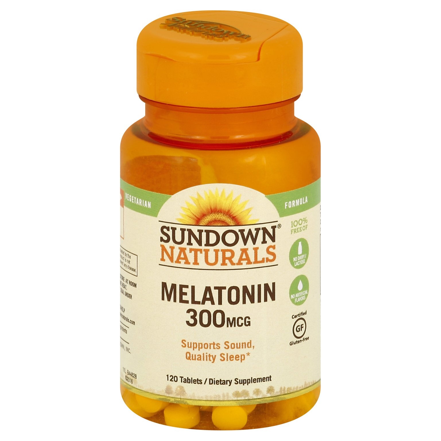 slide 1 of 1, Sundown Naturals Melatonin 300mcg Tablets - 120 CT, 120 ct