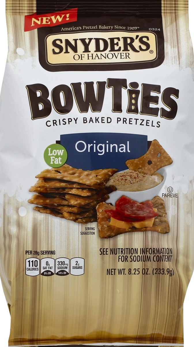 slide 5 of 5, Snyder's of Hanover Bowties Original Crispy Baked Pretzels, 8.25 oz