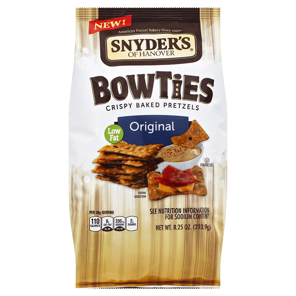 slide 1 of 5, Snyder's of Hanover Bowties Original Crispy Baked Pretzels, 8.25 oz