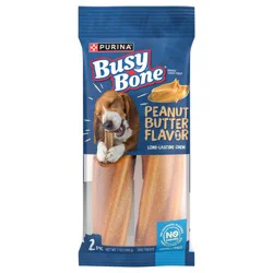 Purina Busy Bone Adult Dog Chew Bone Treats, Peanut Butter - 2 ct. Pouch