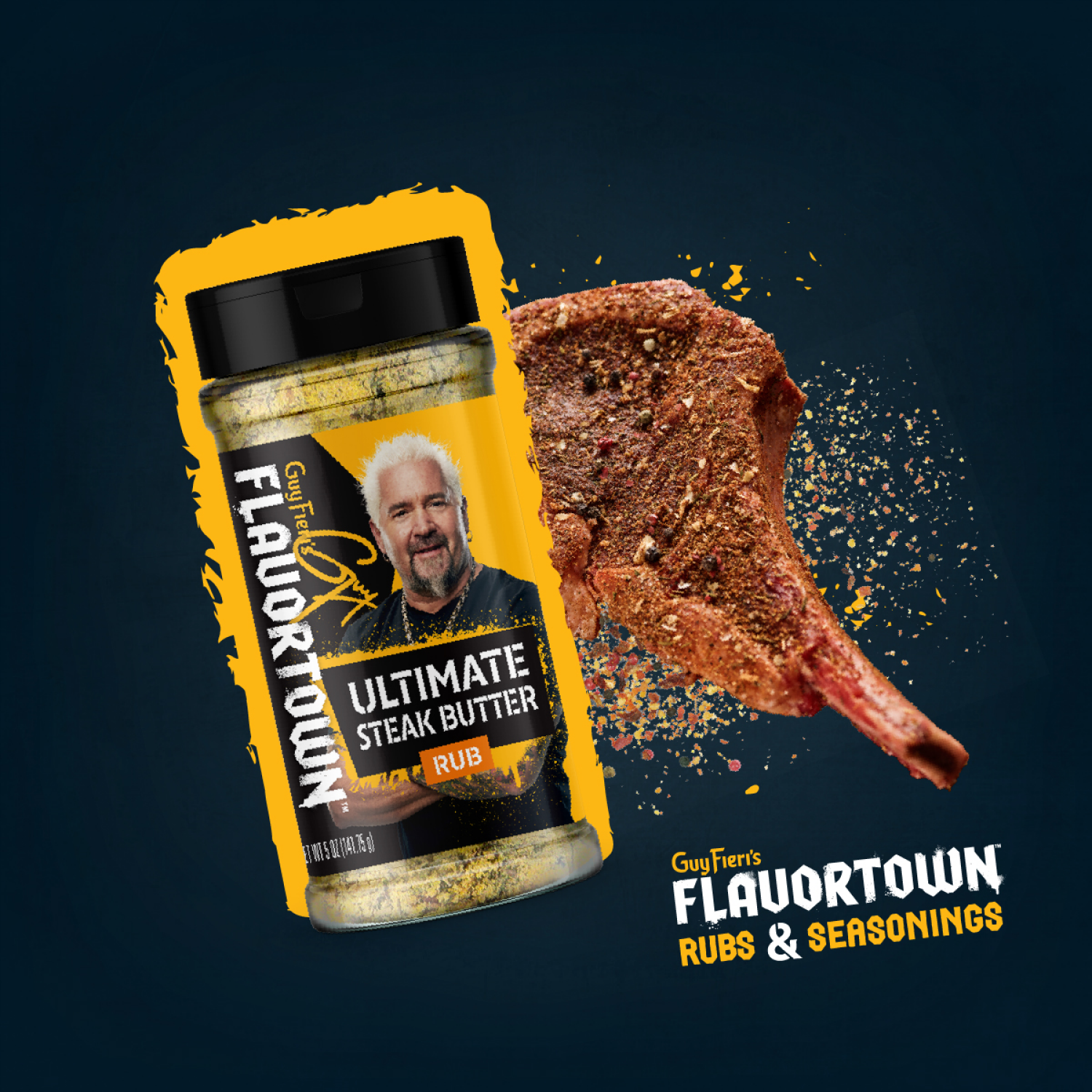 slide 6 of 7, Flavortown All Purpose Garlic Butter Rub 6 oz, 6 oz