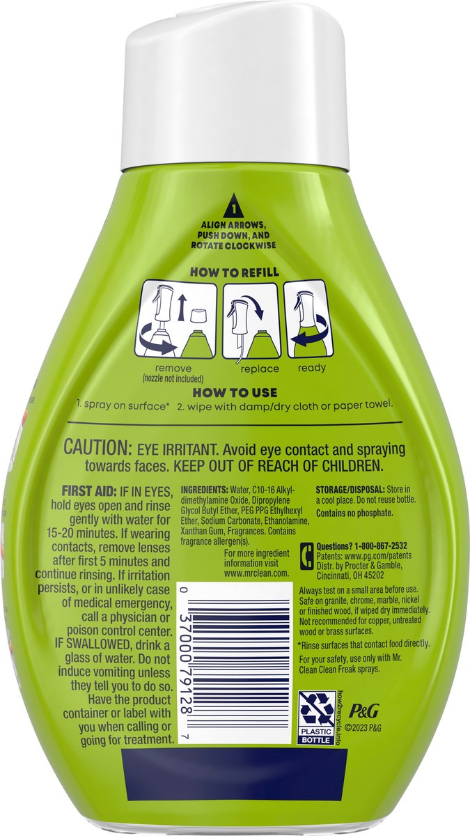 slide 5 of 5, Mr. Clean, Clean Freak Deep Cleaning Mist Multi-Surface Spray, Gain Original Scent Refill, 16 fl oz