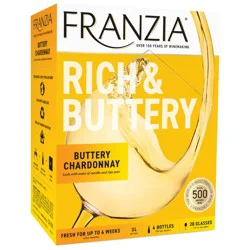 Franzia Rich & Buttery Chardonnay, White Wine, 3L