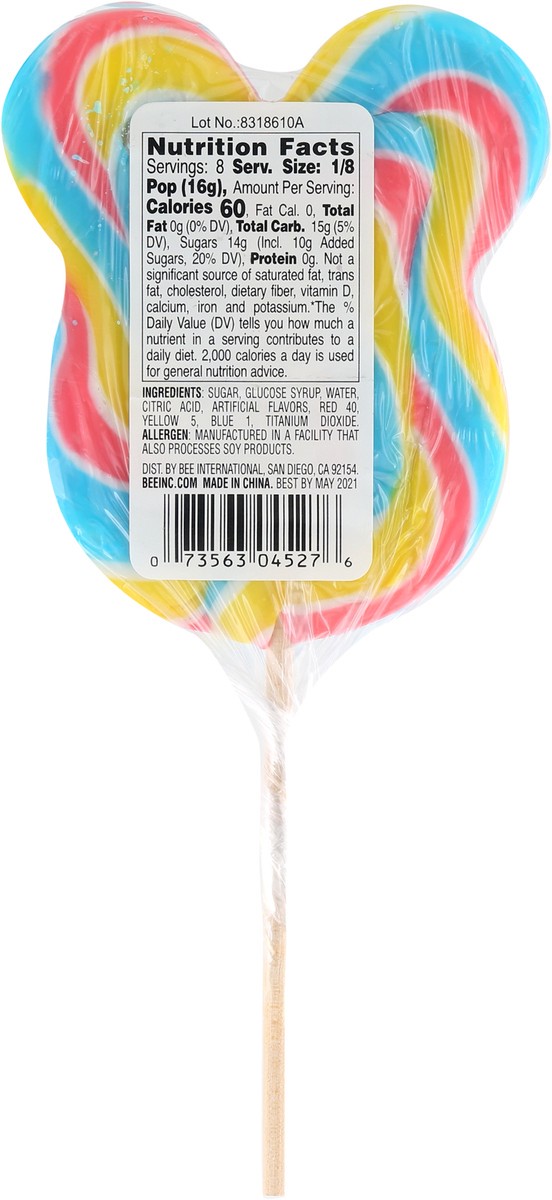 slide 8 of 8, BEE Candy, Easter Lollibunny Pop, 4.5 oz