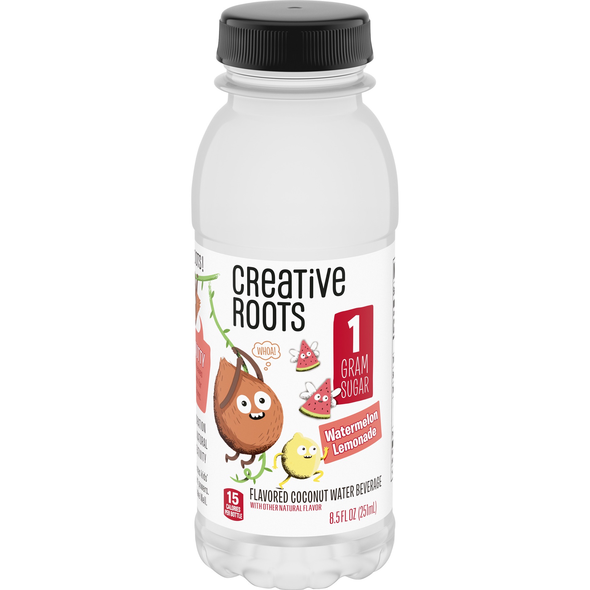 slide 1 of 5, Creative Roots Watermelon Lemonade Naturally Flavored Coconut Water Beverage, 8.5 fl oz Bottle, 8.50 fl oz