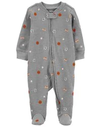 Carter's Baby Sports 2-Way Zip Thermal Sleep & Play Grey 6M