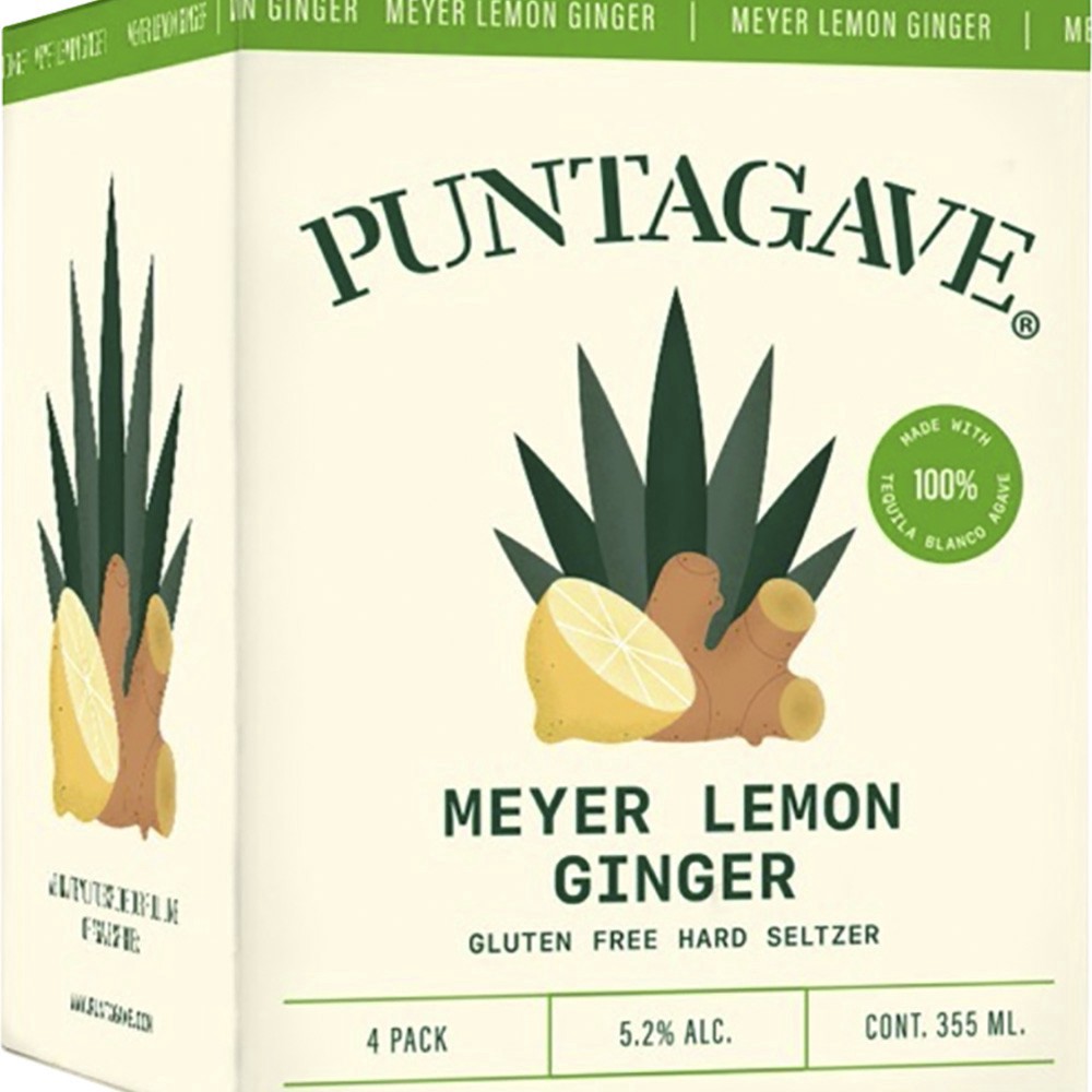 slide 1 of 1, Puntagave Meyer Lemon Ginger, 4 ct; 12 oz
