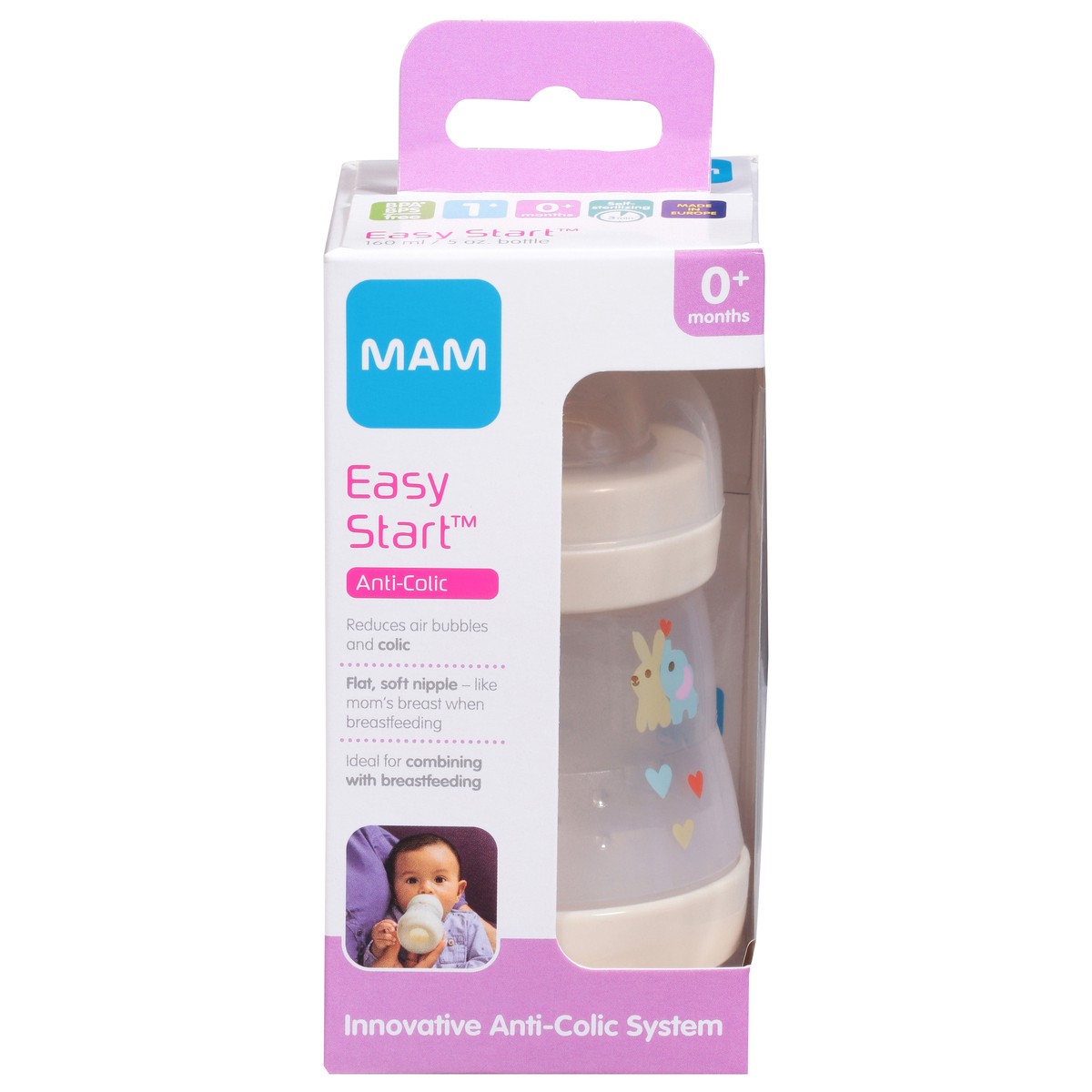 slide 1 of 9, MAM Easy Start Inovative 0+ Months Anti-Colic System 1 ea, 1 ct