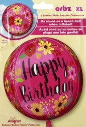 Anagram Floral Happy Birthday Balloon