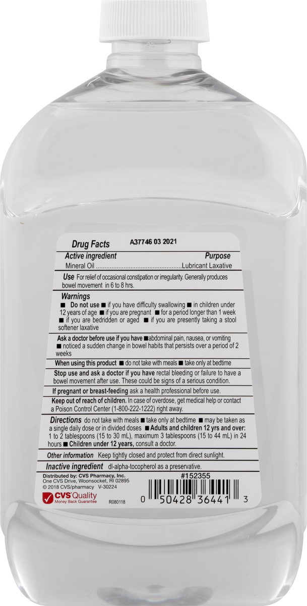 slide 11 of 11, CVS Health Mineral Oil Usp Lubricant Laxative, 16 Oz, 1 ct